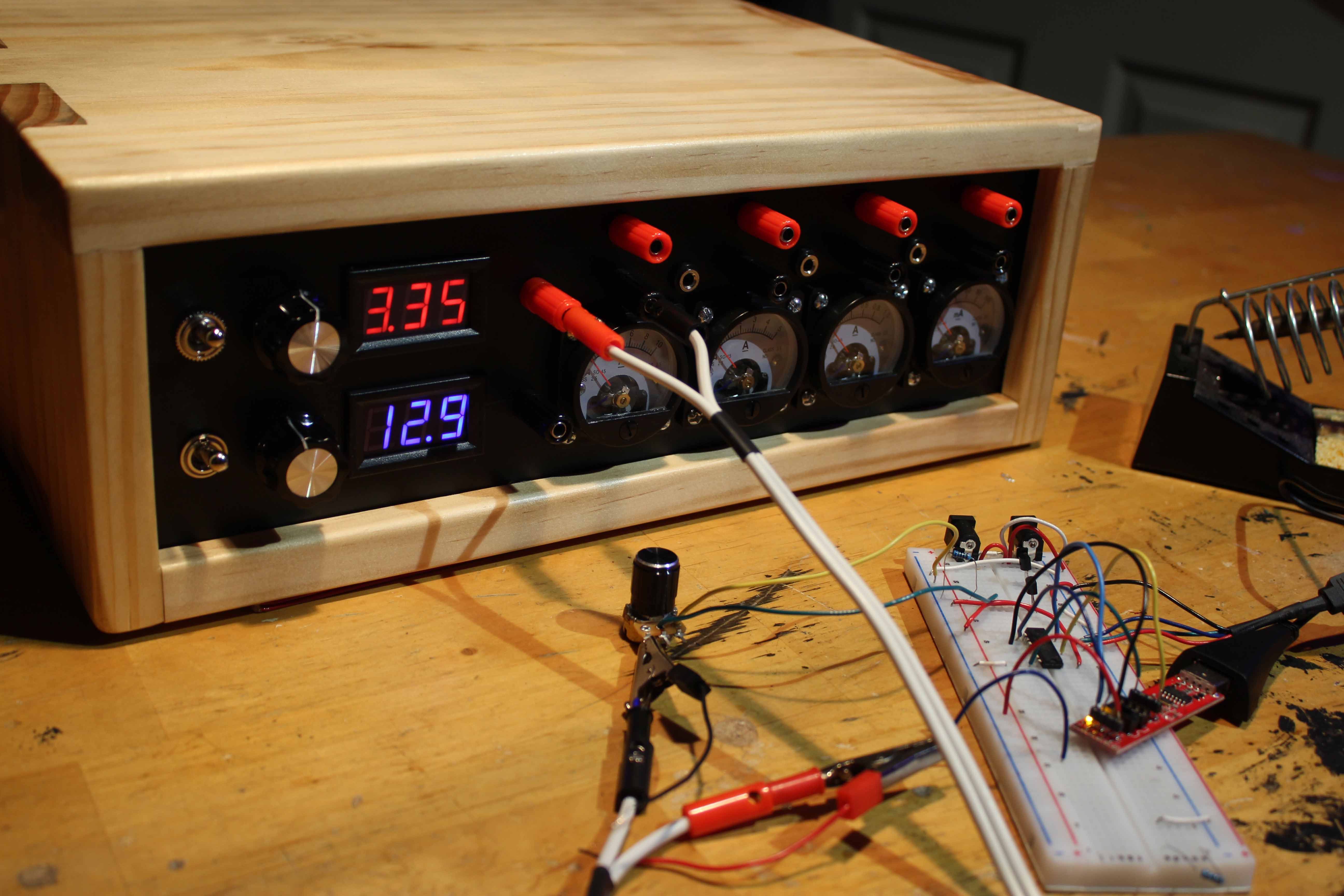 A working DC lab-bench power supply